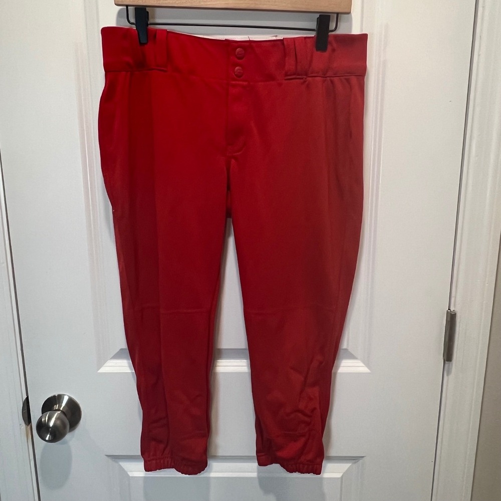 Champro Women‎ Softball Pants Elastic Cuff Red Size L